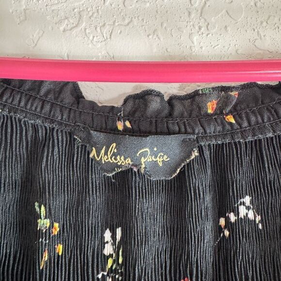 Melissa Paige Floral Multicolor Women's Top Bell Sleeves - Picture 8 of 11